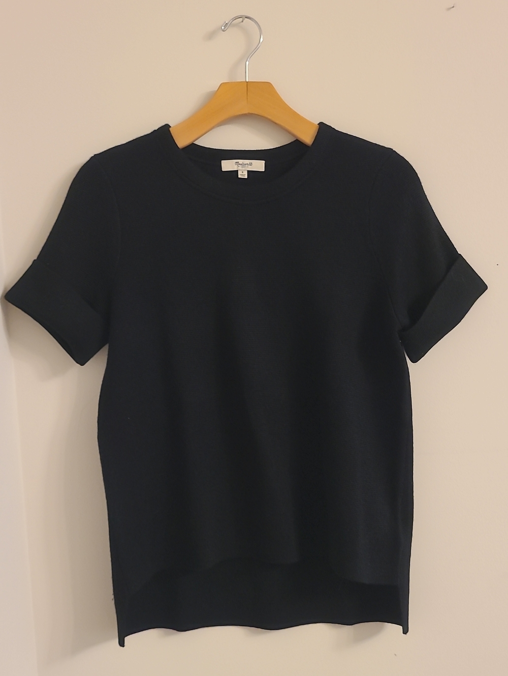 Madewell High Low Sweater Folded T Shirt Wool Blend